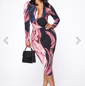 Artistic Side Midi Dress Fashion nova